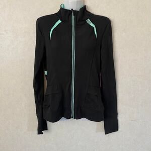 Joshua Perets Women Tops Sweatshirts & Hoodies Zip Up‎ Jacket Black Medium